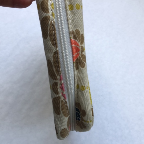 Primrose Hill London Canvas Floral Lotus Zipper Makeup Pouch Bag - Picture 5 of 8